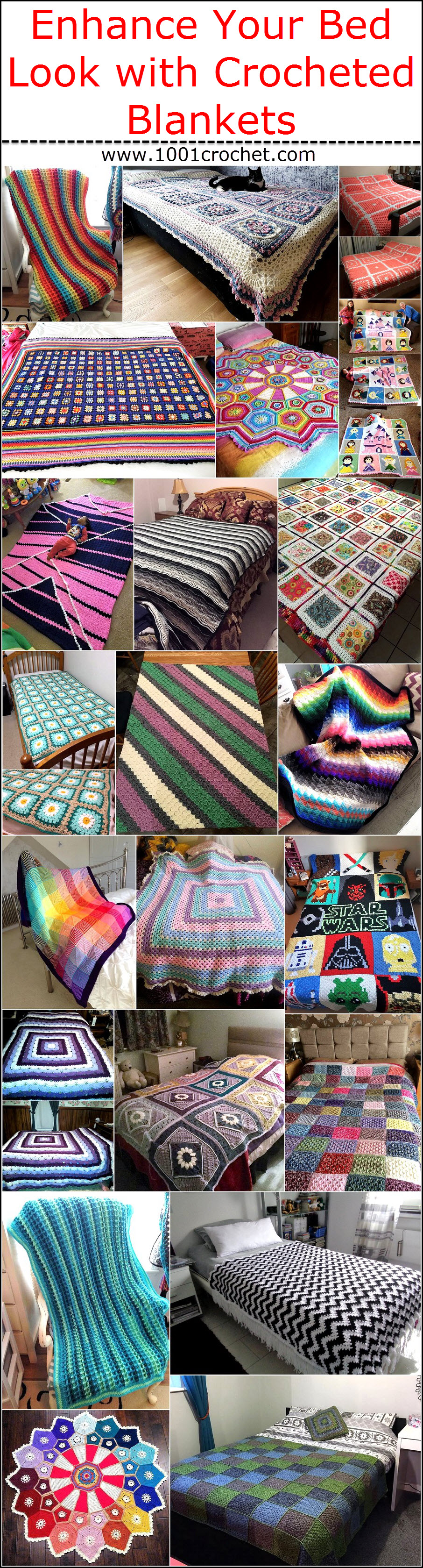 Enhance Your Bed Look with Crocheted Blankets