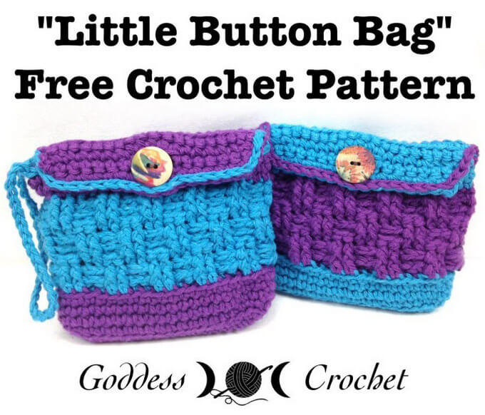 12 - LITTLE BUTTON BAG – FREE CROCHET PATTERN
