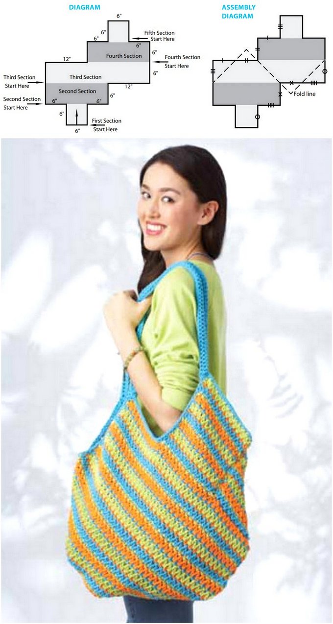131 - ON THE SIDE TOTE FREE CROCHET PATTERN
