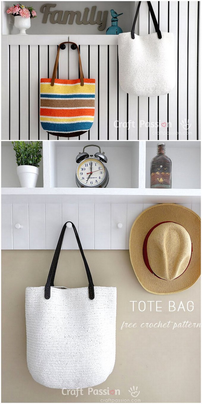 134 - CROCHET STRAW TOTE BAG FREE PATTERN