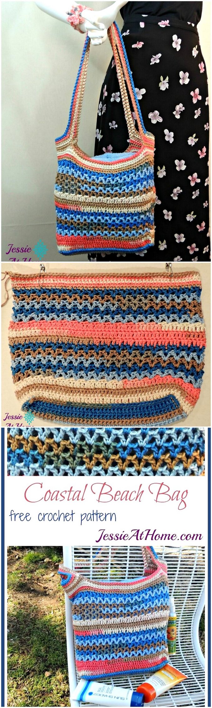 147 - Coastal Beach Bag – free crochet pattern