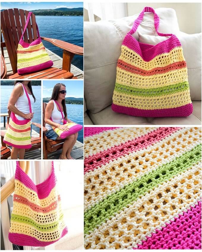 152 - CROCHET BEACH TOTE BAG PATTERN