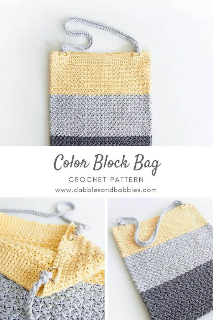 161 - COLOR BLOCK BAG CROCHET PATTERN