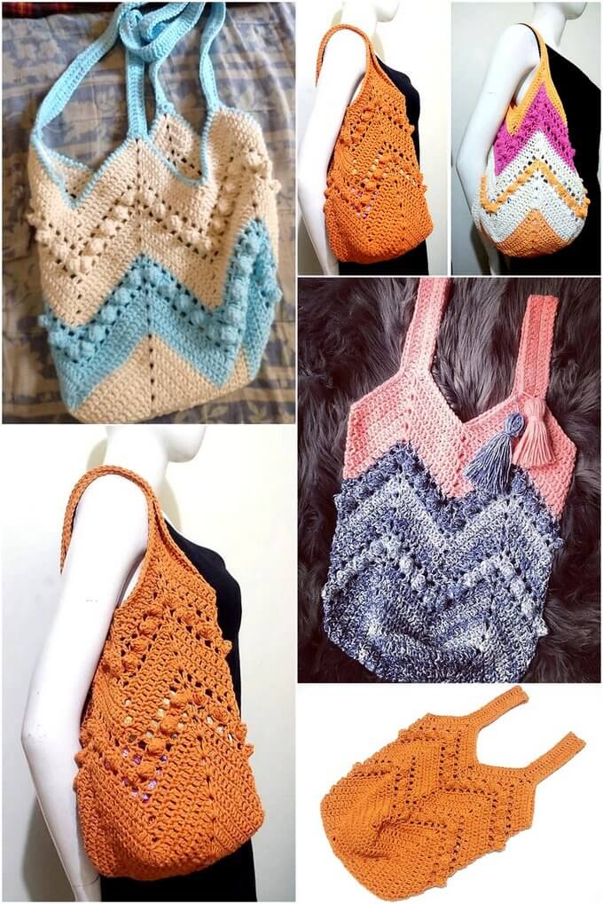 162 - Chevron Summer Bag Free Crochet Pattern