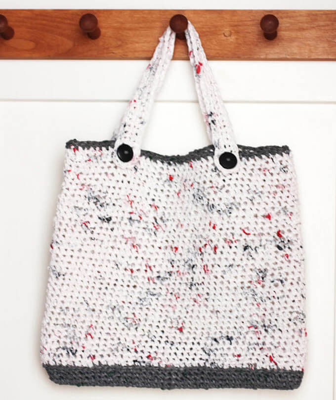 174 - plarn tote bag free crochet pattern