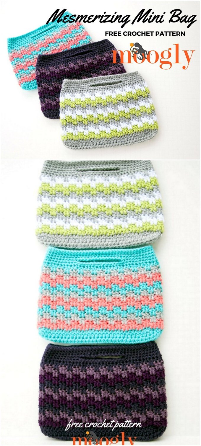 180 - MESMERIZING MINI BAG FREE CROCHET PATTERN