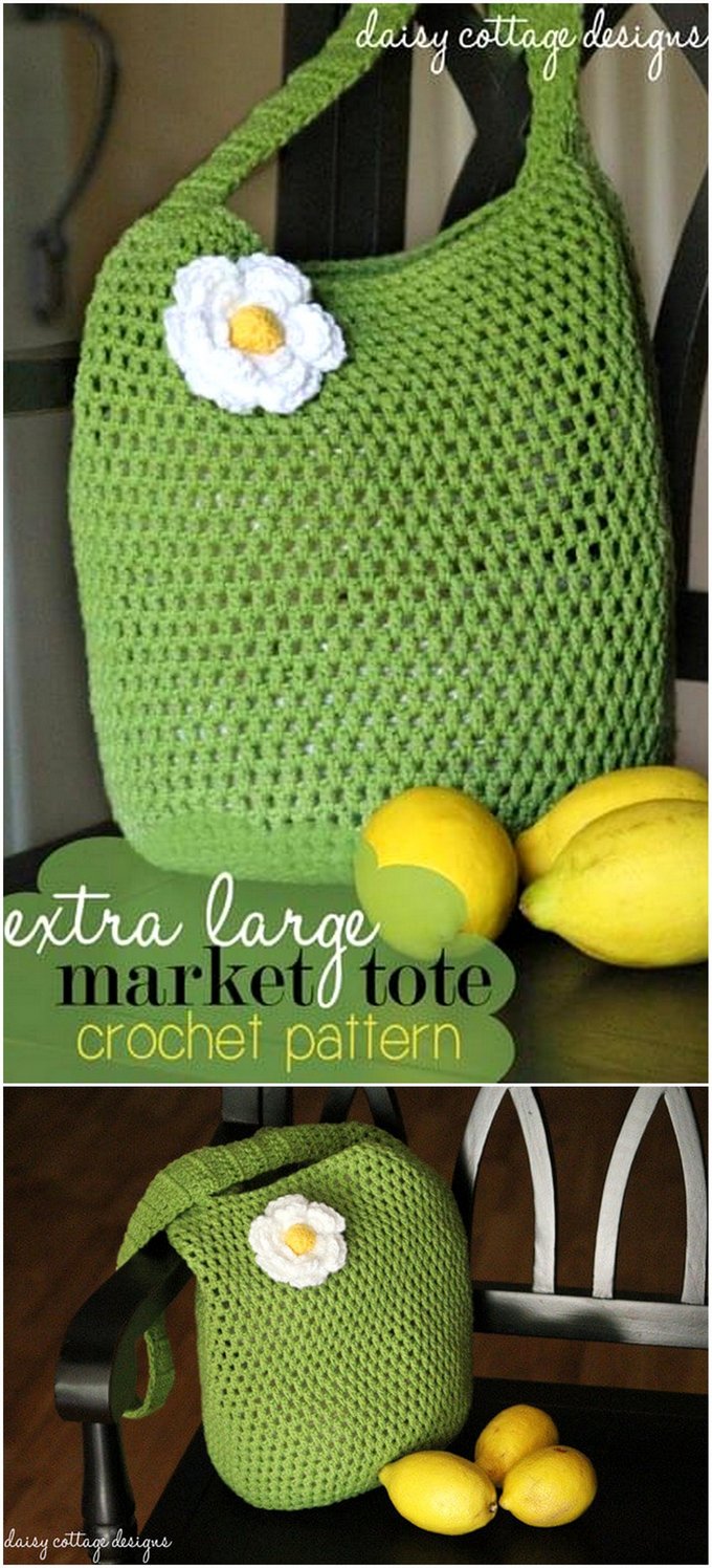 185 - Large Market Tote Free Crochet Pattern