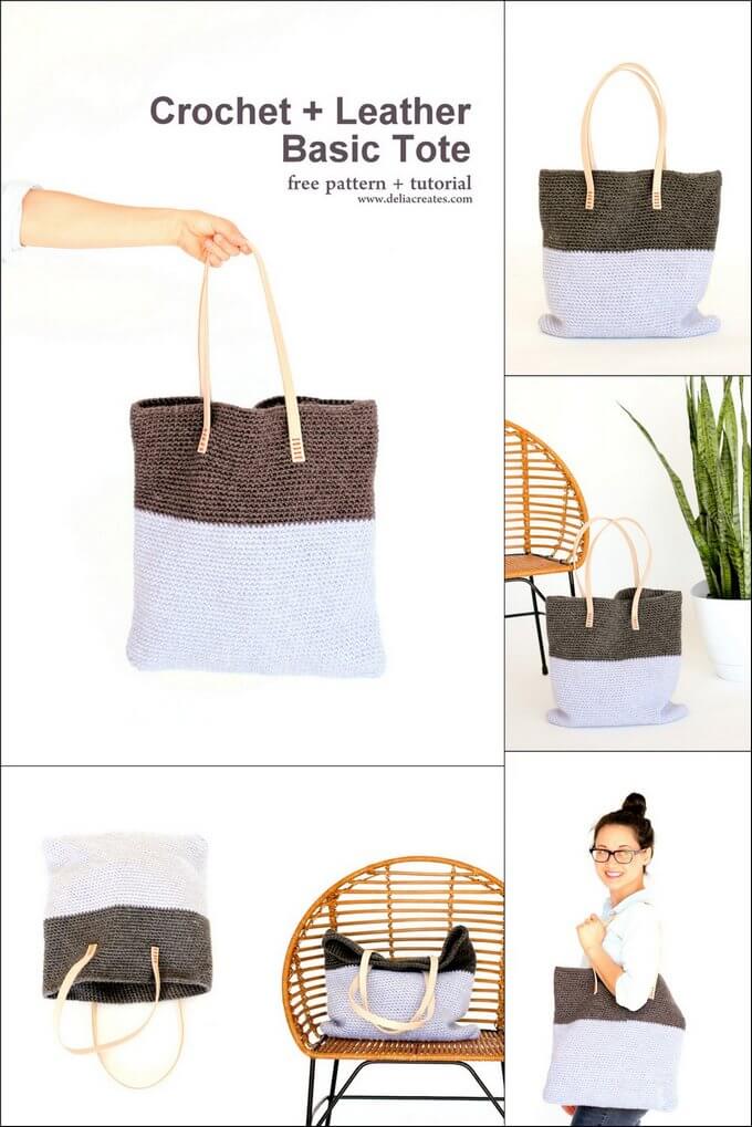 199 - crochet bag tote free pattern