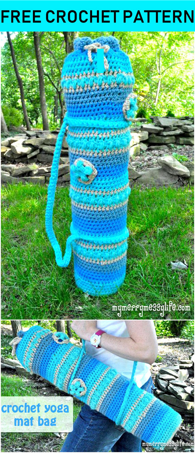 2 Crochet Yoga Mat Bag – Free Crochet Pattern