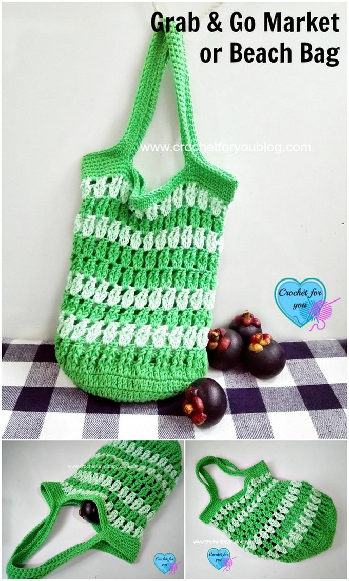 205 - MARKET OR BEACH BAG – FREE CROCHET PATTERN