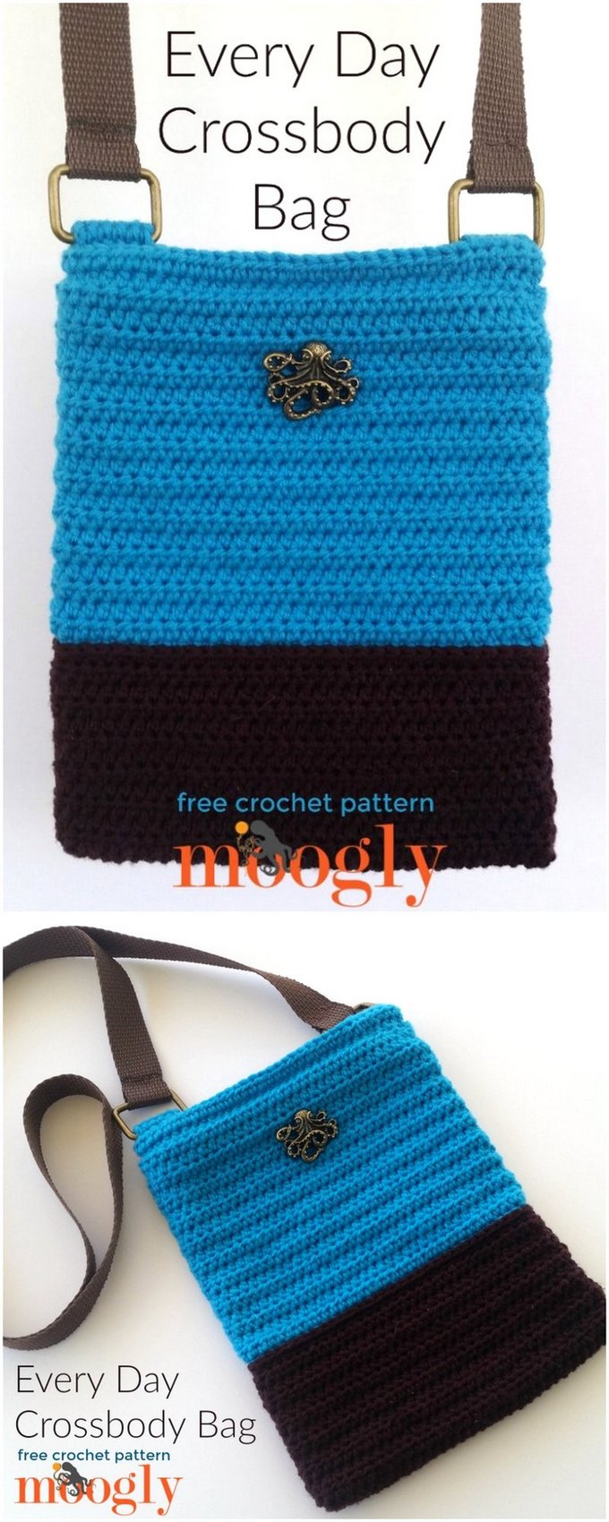 218 - EVERY DAY CROSSBODY BAG FREE CROCHET PATTERN