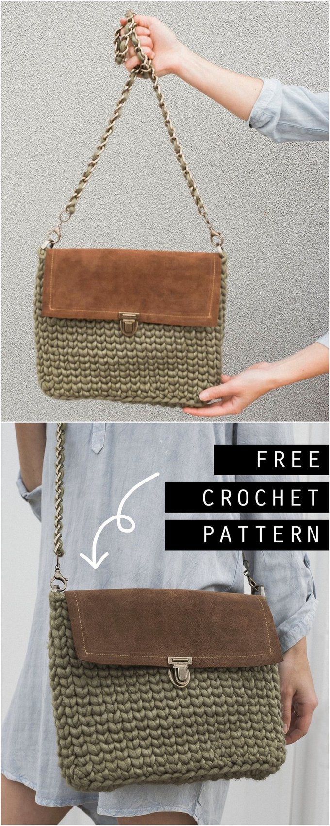 220 - Crochet Cross Body Bag - Free Crochet Pattern