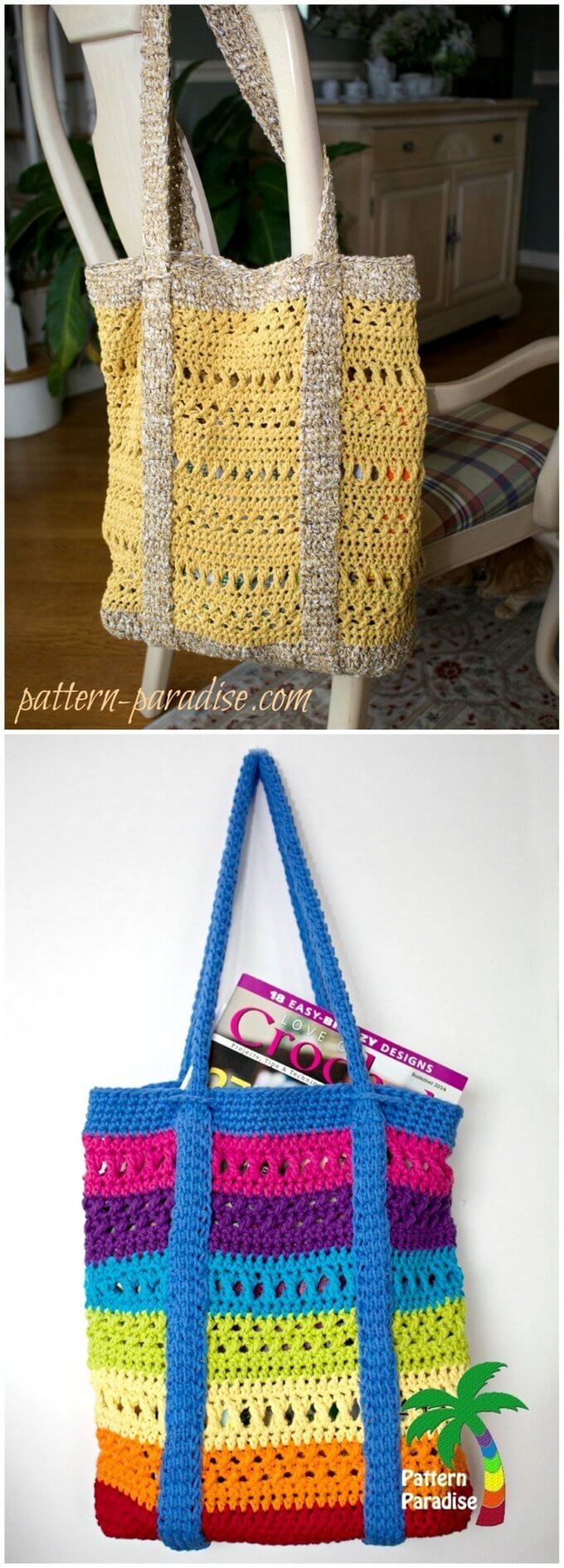 245 - FREE CROCHET PATTERN-X STITCH CHALLENGE MARKET BAG