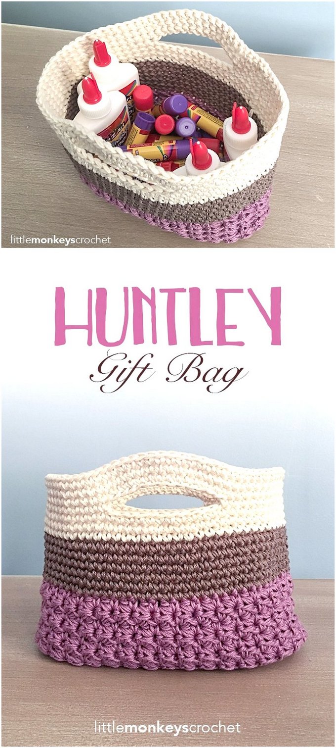 254 - HUNTLEY GIFT BAG FREE CROCHET PATTERN