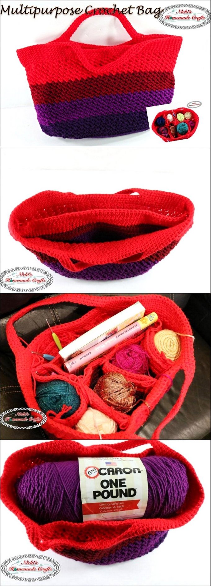263 - CROCHET A MULTIPURPOSE CROCHET BAG – FREE PATTERN