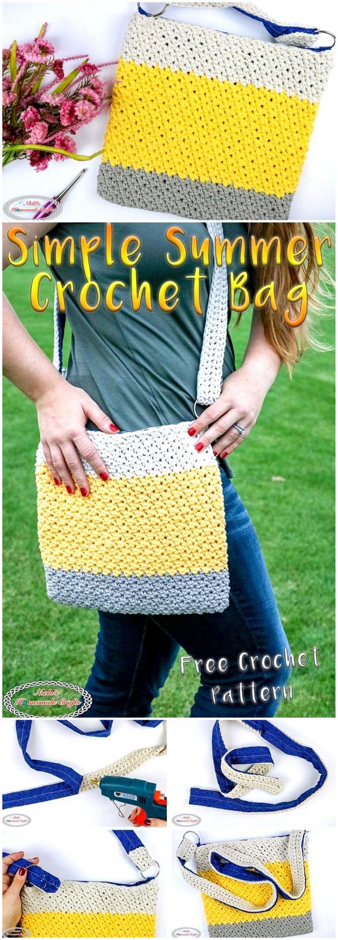 266 - SIMPLE SUMMER CROCHET BAG – FREE PATTERN