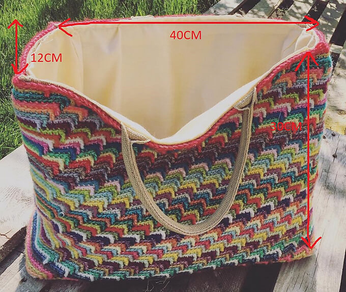 282 - Groovy Shopping bag - free crochet pattern