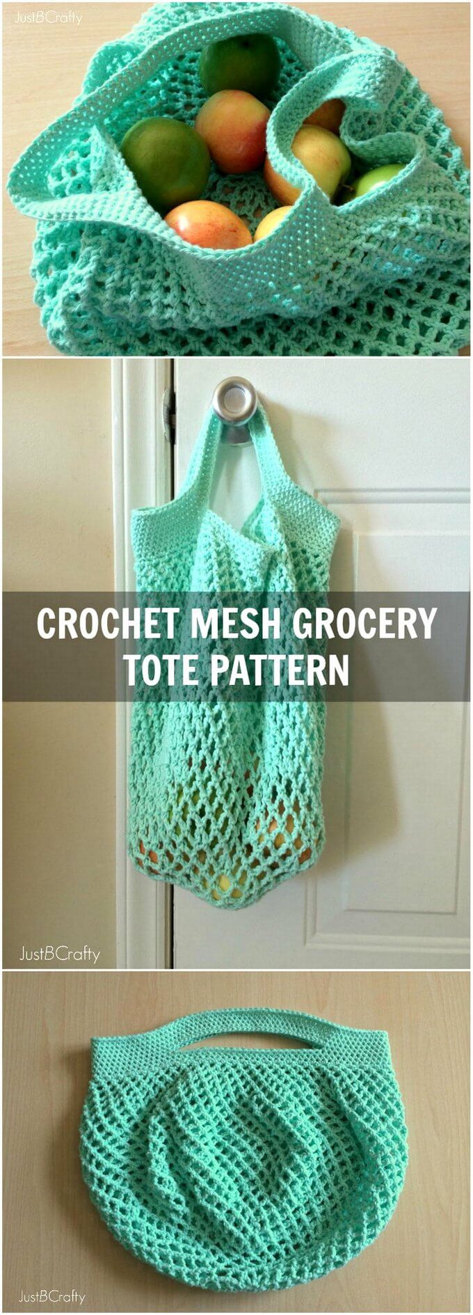 286 - Crochet Mesh Grocery Tote Pattern Free