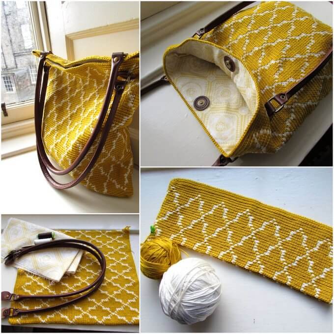 37 - Free crochet pattern Moroccan tote bag