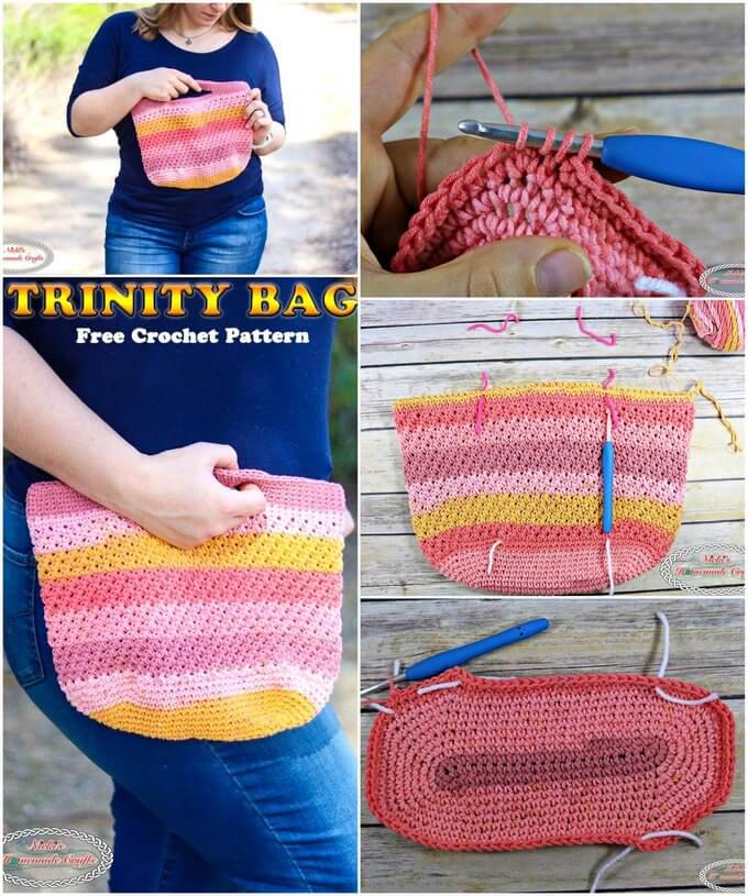 39 - HOW TO CROCHET THE TRINITY BAG – AN EASY FREE PATTERN