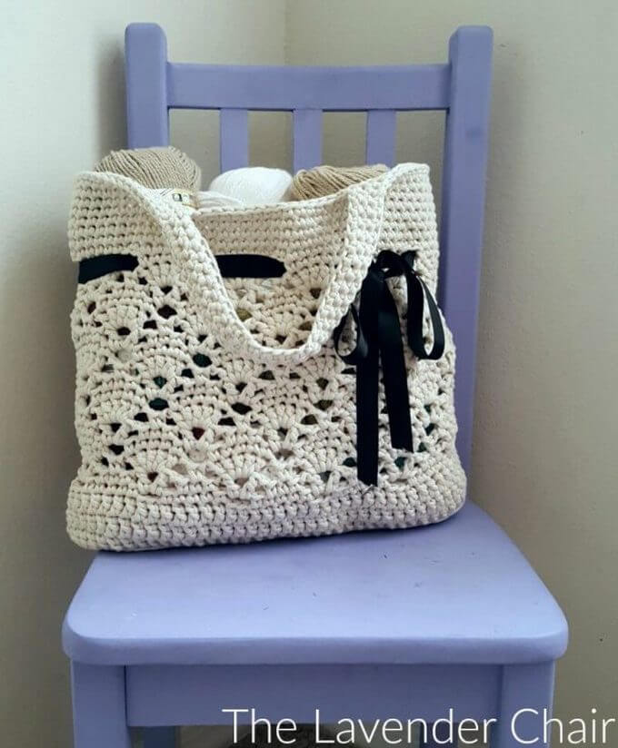 42 - Vintage Market Tote Bag Crochet Pattern Free
