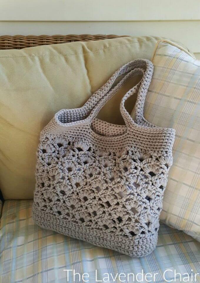43 - Daisy Fields Market Tote Bag Crochet Pattern Free