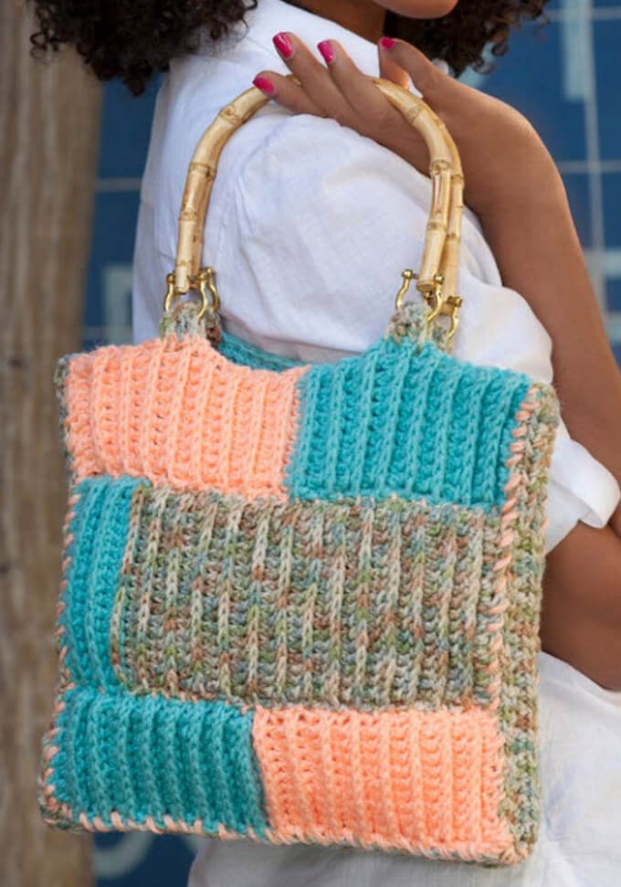 52 - Ribbed Project Bag - Free Crochet Pattern