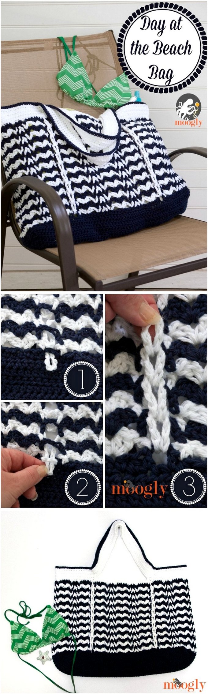 59 - DAY AT THE BEACH BAG FREE CROCHET PATTERN