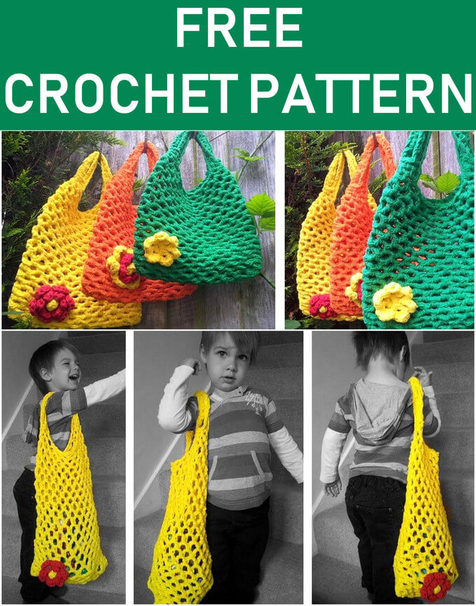 6 - Crochet Mesh Bag from T-shirt Yarn Pattern