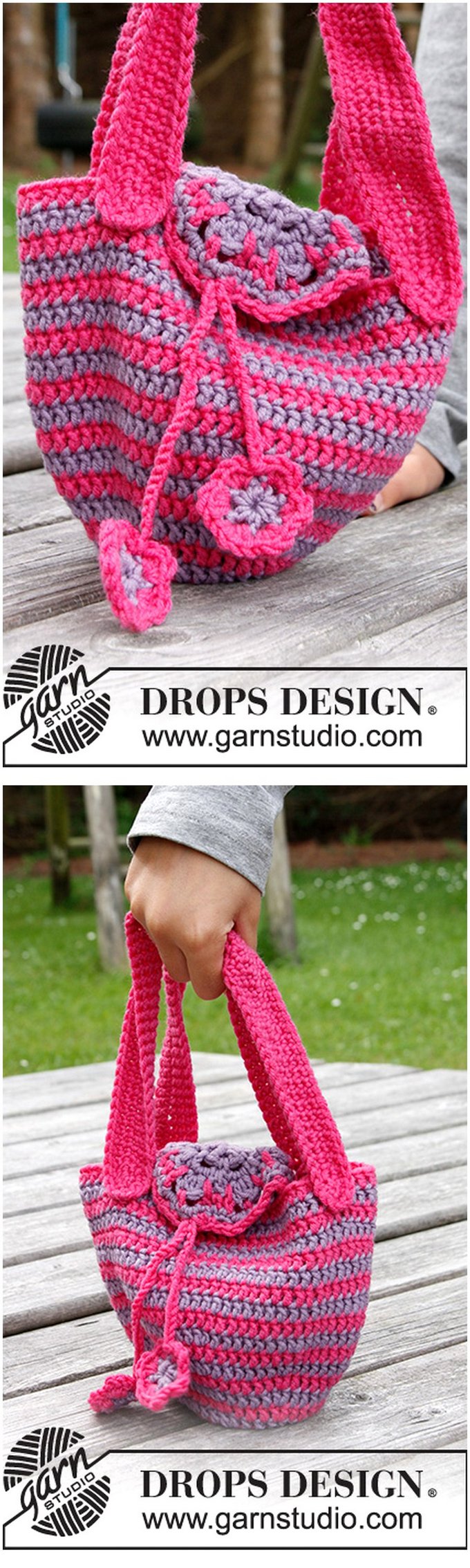 68 - Flower Carrier Free Crochet Bag Pattern