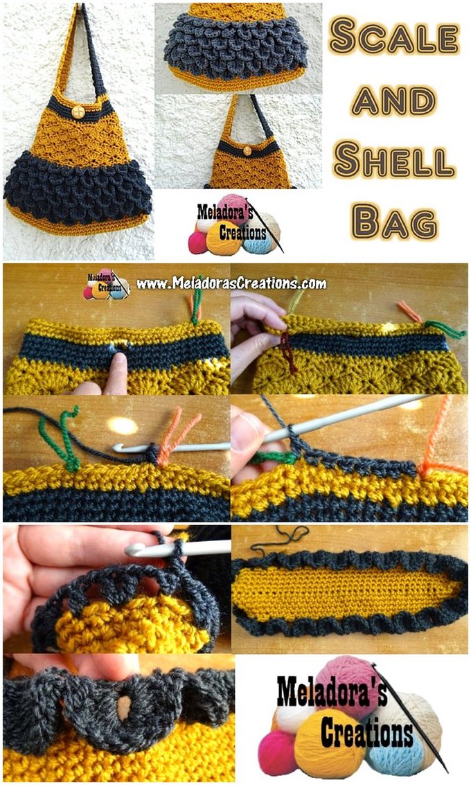 7 - Scale and Shell Bag – Free Crochet Pattern