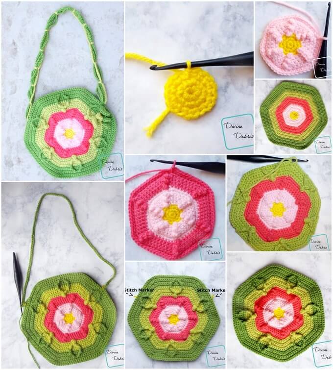75 - Power of the Flower Free Crochet Bag Pattern