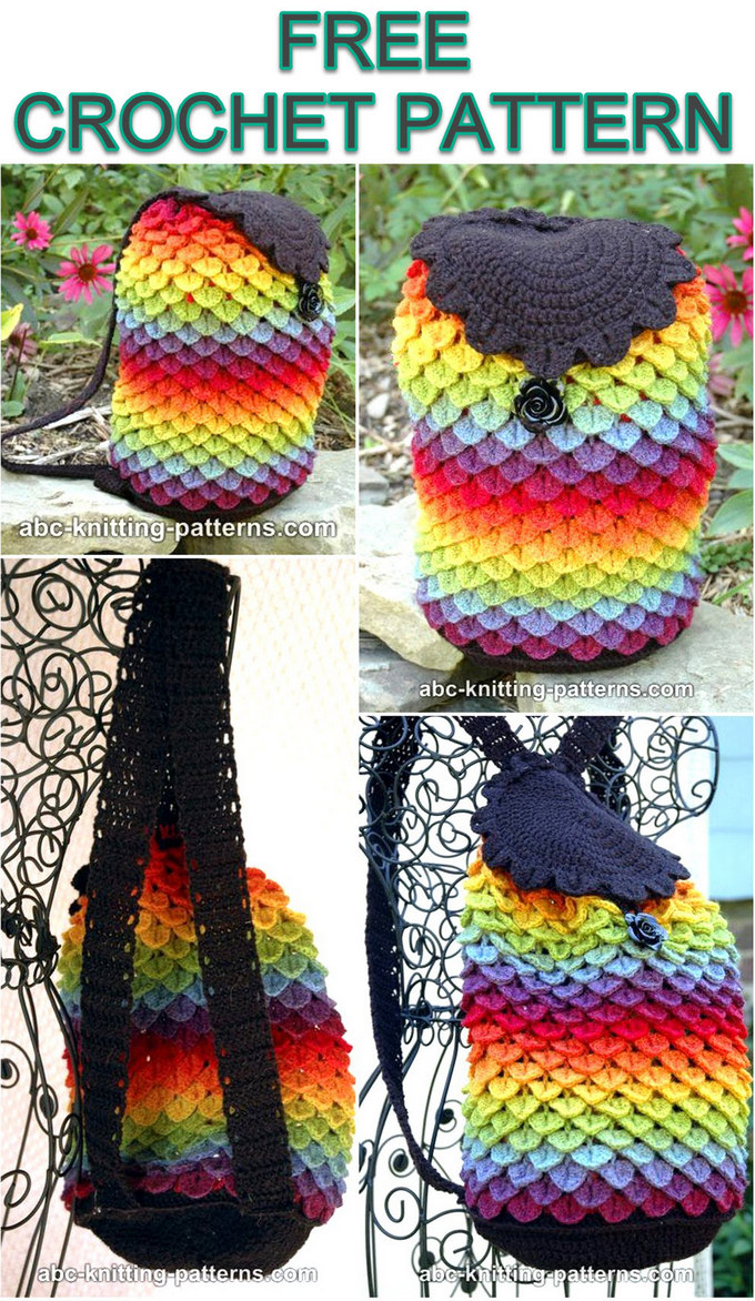 8 - Rainbow Dragon Backpack - Free Pattern