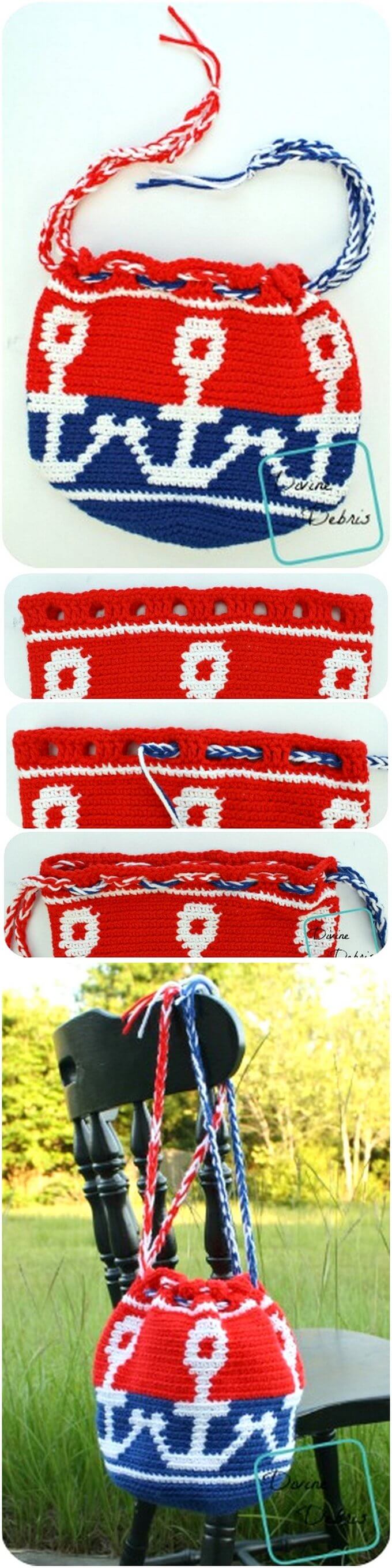 86 - Anchors Away Free Crochet Bag Pattern