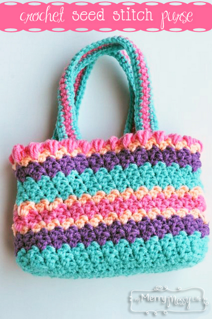 97 - Crochet Seed Stitch Purse – Free Crochet Pattern