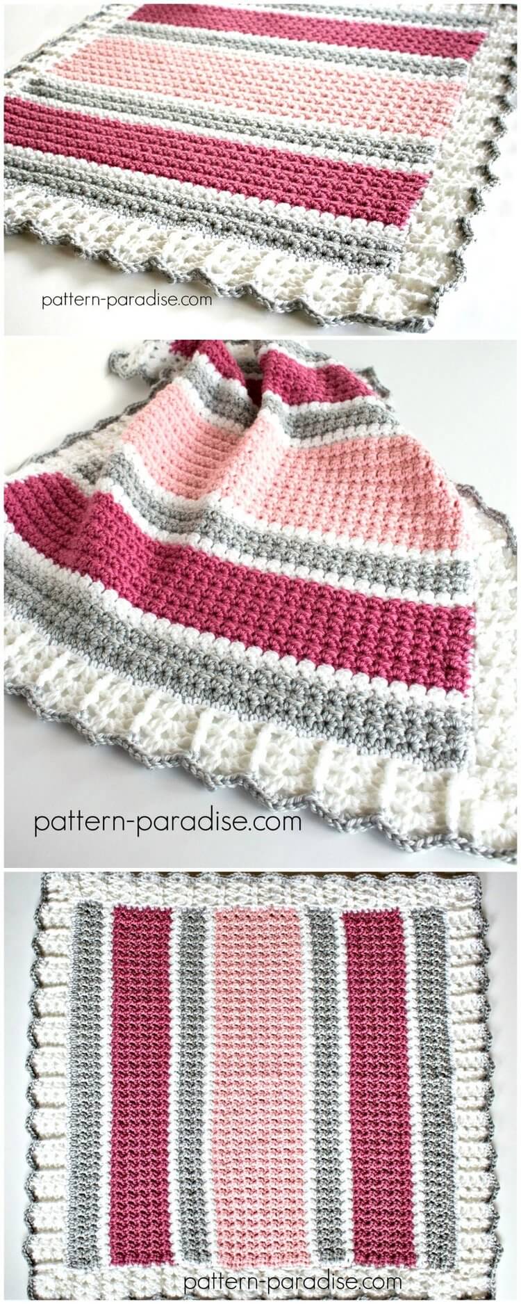 14 - FREE CROCHET PATTERN ESSENTIALS BABY BLANKET