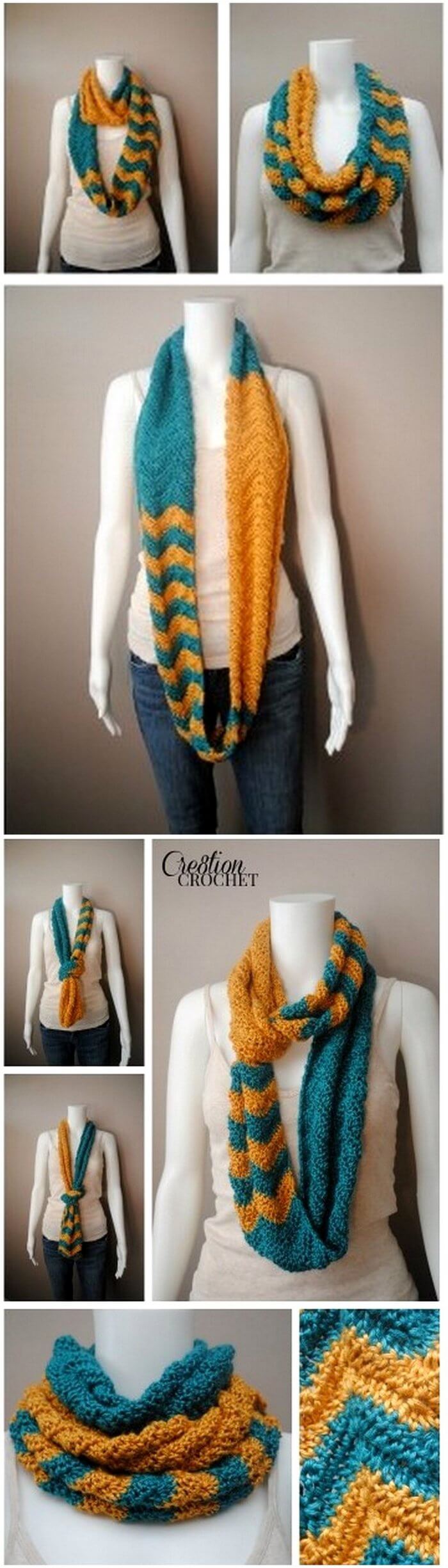 15 - Deep Chevron Infinity Cowl Scarf