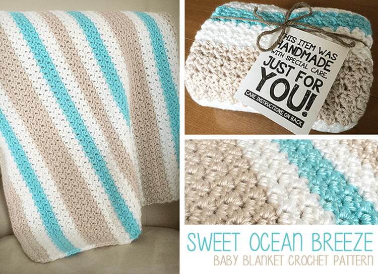 16 - SWEET OCEAN BREEZE BABY BLANKET FREE PATTERN