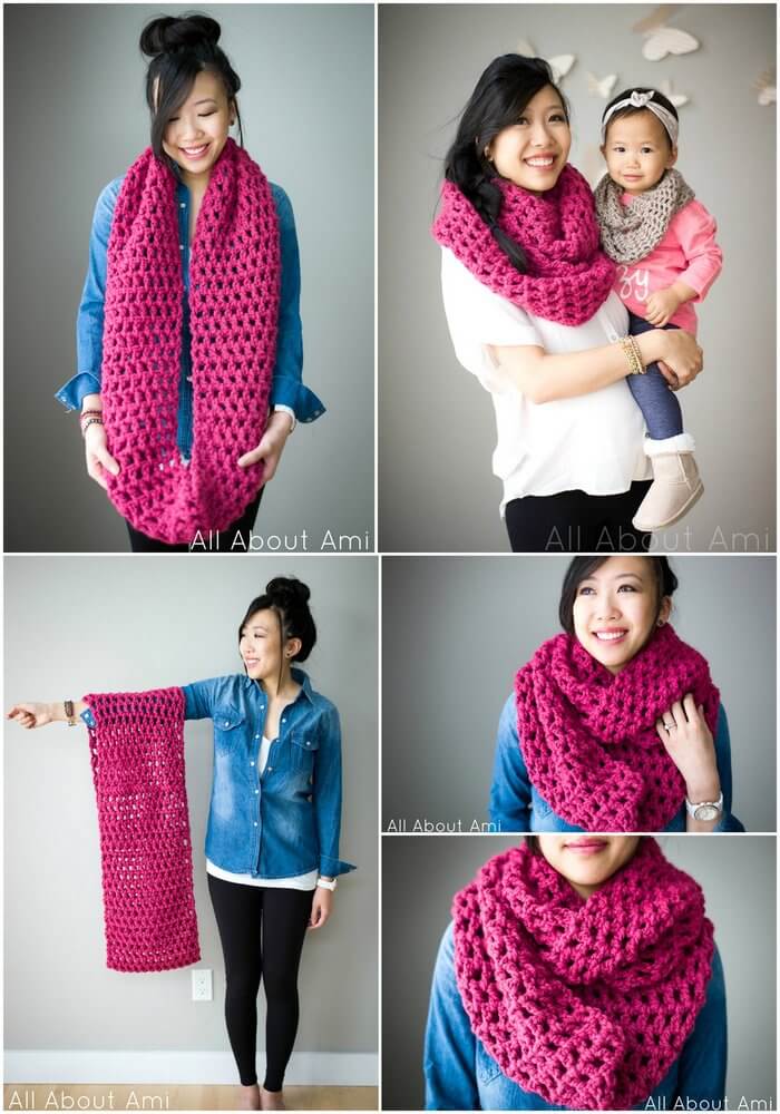 20 - Long Double Crochet Cowl - Free Pattern