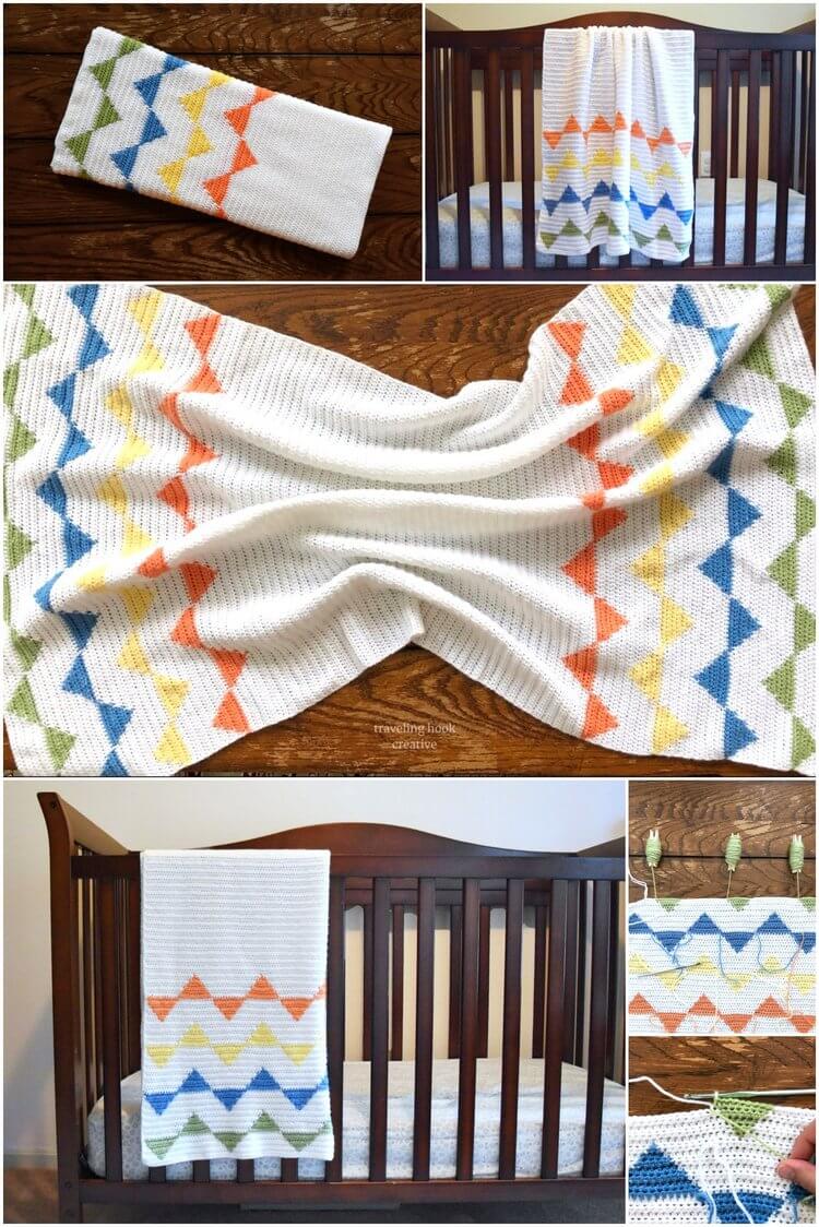 24 - JUNGLE BEAT BABY BLANKET FREE CROCHET PATTERN