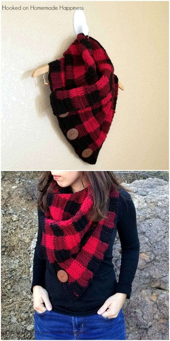 29 - Buffalo Check Cowl Crochet Pattern