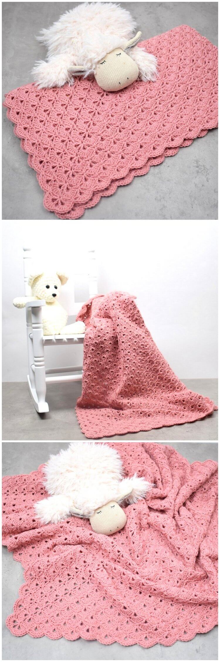 33 - Mira Baby Blanket Free Crochet Pattern