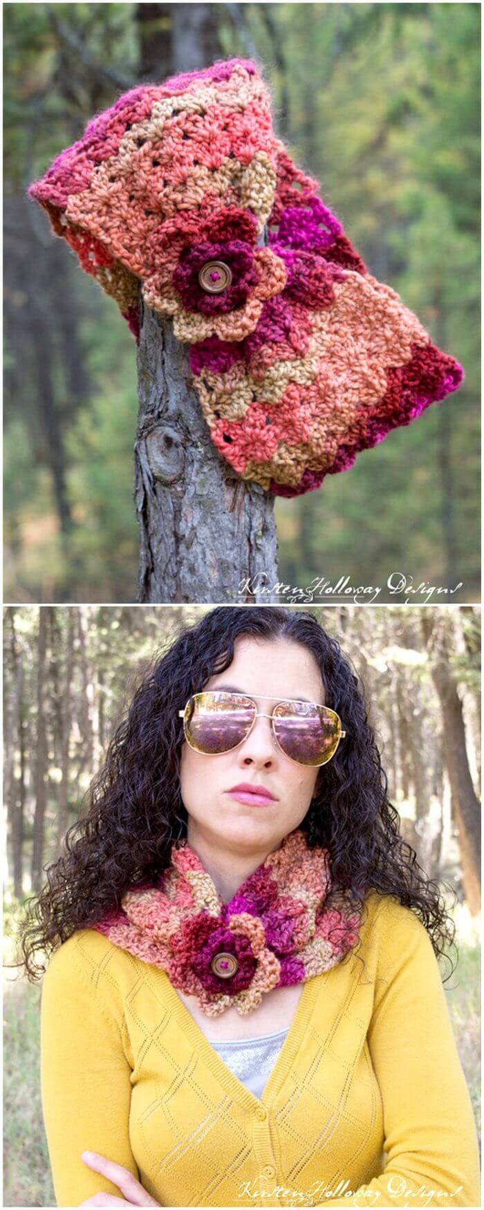 38 - Sweet ‘n Sassy Easy 1 Skein Free Crochet Cowl Pattern