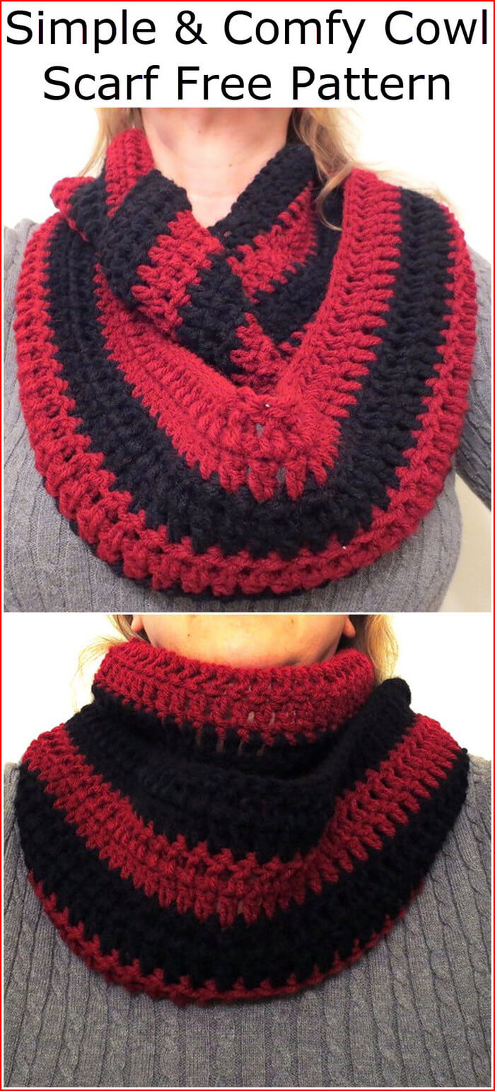 5 - Simple & Comfy Cowl Scarf