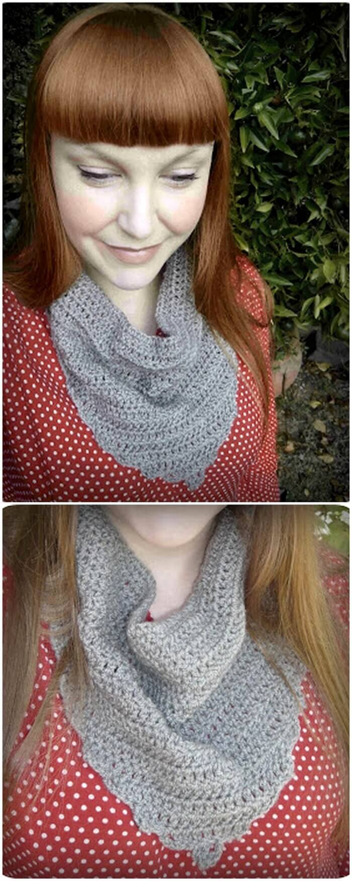 7 - Audra Kerchief Cowl - Free Crochet Pattern